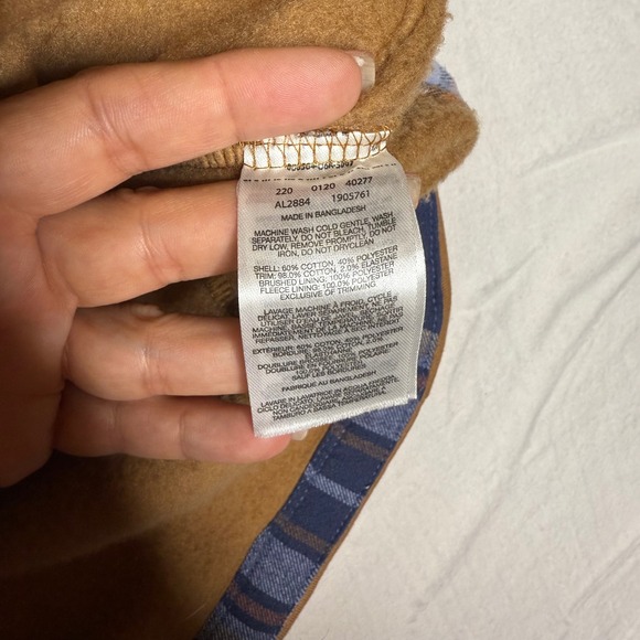 Columbia Women's Hart Mountain Shacket Lined Fleece Camel Plaid Medium - Picture 8 of 9